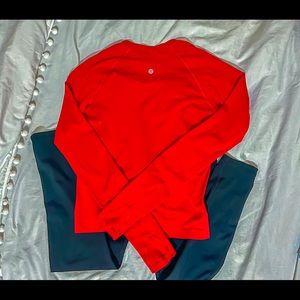 Lululemon Dark Red Swiftly 2.0 Race Length